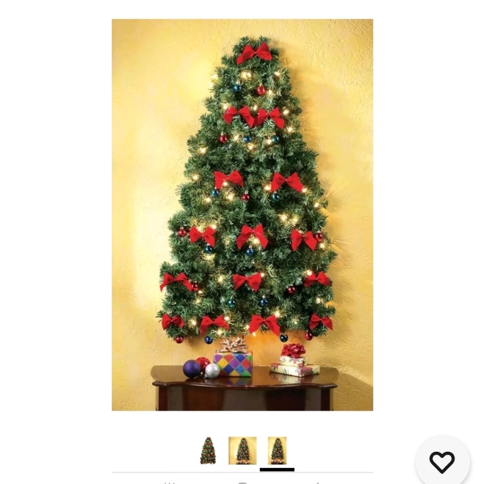 Collections Etc Lighted Christmas Wall Tree